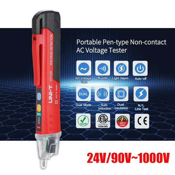 Non Contact AC Voltage Tester Pen Shaped Detector With Sound And Light Alarm New