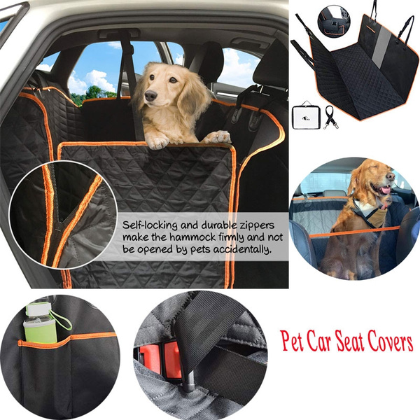Scratch Proof & Nonslip Backing & Hammock Pet Seat Cover Car for Pets