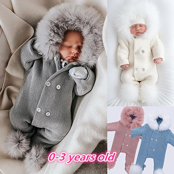 Toddler Boys Girl Kid Cute Ear Hooded Jacket Hoodie Faux Fur Winter Coat Outwear 