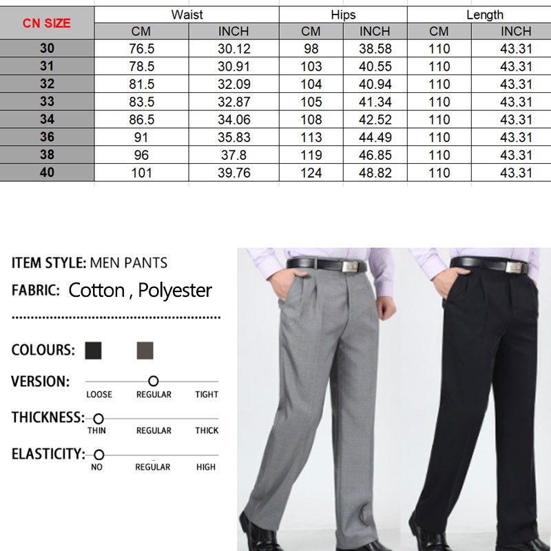 Mens Belted Trousers Formal Smart Casual Office Trousers Business Pants ...