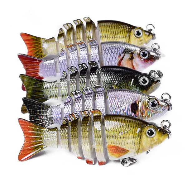 Multi Jointed Fishing Lure Hard Bait Life-like Segment Swimbait Bass Crankbait