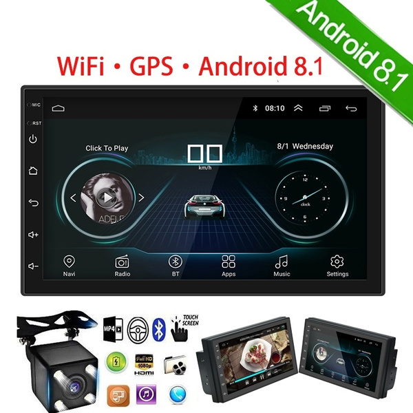 7" 2 DIN Android8.1 Autoradio Stereo Radio MP5 Player GPS Navi FM WIFI Bluetooth