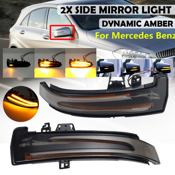 Left or Right Side Mirror Indicator Turn Signal Blinker for Mercedes Benz W204 W212 W221 Rearview Mirror Turn Signal Light Wing Mirror LED Turn Signal Lamp Replacement