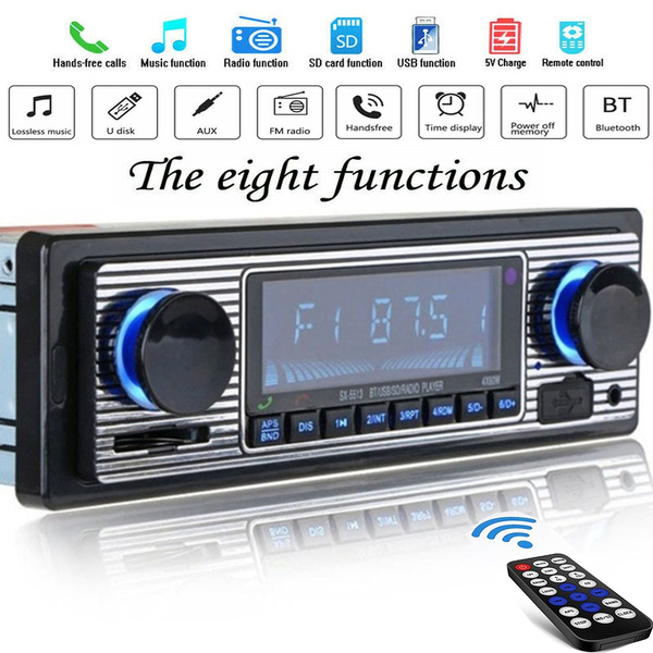 Bluetooth In-Dash Car Auto Stereo Audio SD USB TF AUX Input  MP3 FM Radio Player