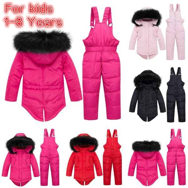 Winter Warm Baby Girl's Clothing sets Girl Ski Suits Children's Outdoor ...