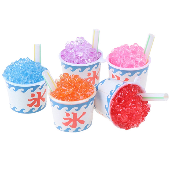 1Pc Dollhouse Miniature Ice Cups Model Kids Pretend Play Food Play House Toys
