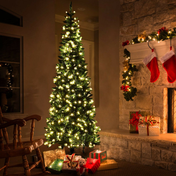 ED3-300-40 National Tree 4 Foot Burlap Tree with 150 Clear Lights