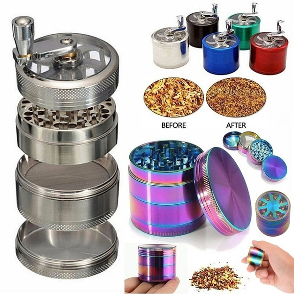 Portable Grinder for Herbs and Tobacco New 4 Layers Aluminum Pollen/Spice Grinder/Herb Grinder with Sifter 
