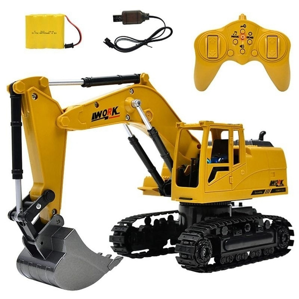 Crane Fdit Remote Control Excavator Truck Digger Toy RC Crane Mini Construction Vehicle Kids Gift 