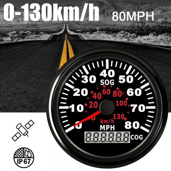 85mm GPS Speedometer Gauge With light 200MPH for Car Truck Motorcycle Stainless