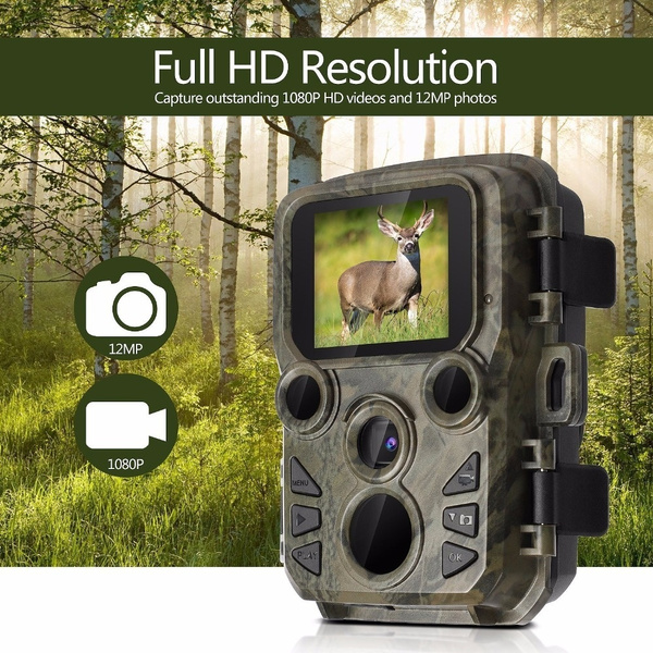 12MP 1080P Trail Camera Waterproof IP66 Outdoor Hunting Game Cam Night Vision