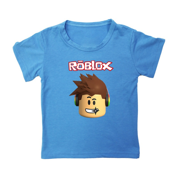 New Cute Beautiful Hot Sale Hot Game Roblox Childrens Boys Girls Short Sleeves Cotton T Shirt For Kids Roblox T Shirt Tee Tops For Children Wish