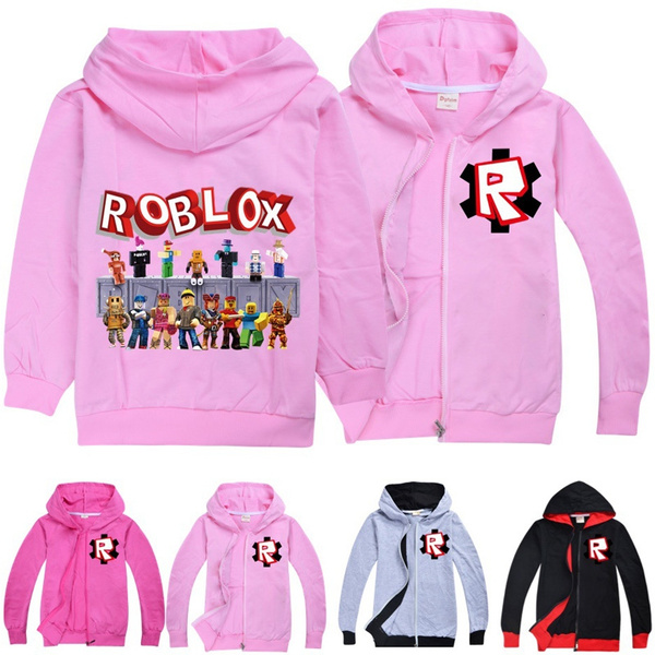 High Quality 5 13 Years Old Roblox Printed Zipper Hoodies Boys And Girls Tracksuits Kids Hooded Sweatshirts Casual Cardigan Wish