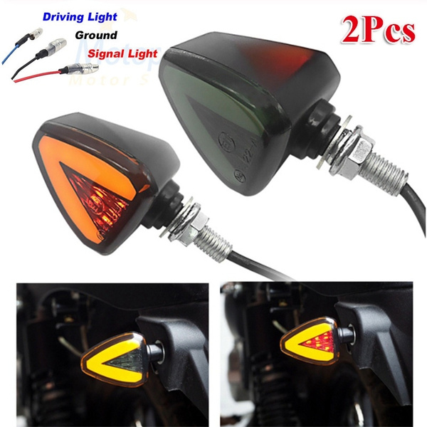 Universal Motorcycle Bike LED Amber Lamp Rear Turn Signal Brake Light Indicator