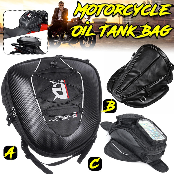 Motorcycle Rear Tail Seat Tank Bag Saddle Helmet Shoulder Storage Waterproof  //