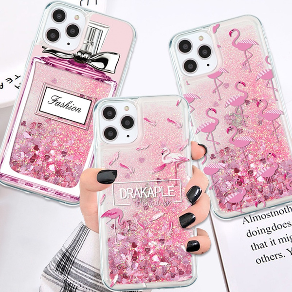 Bling Perfume Glitter Liquid Quicksand Phone Case For Iphone 11 Pro Max Huawei P30 P P10 P9 P8 Mate Honor 8x 10 P Smart Y9 19 Nova 3i Samsung 0 S9