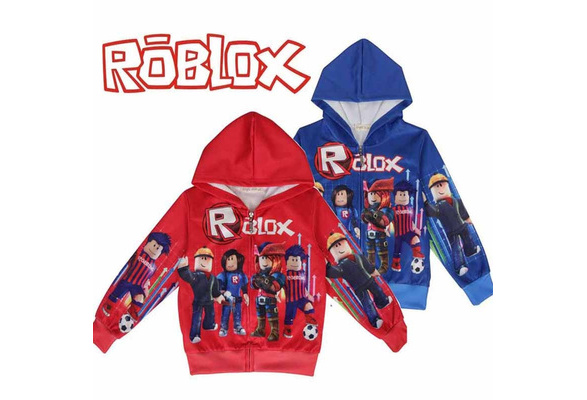 Kids Cartoon Hoodies Game Roblox 3d Printing Hooded Cardigan Coat