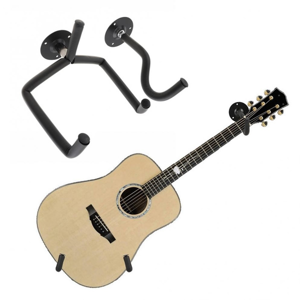 Acoustic Guitar Hanger Hook Horizontal Wall Mount Holder Bracket With Set Wish - Wall Mount For Acoustic Guitar