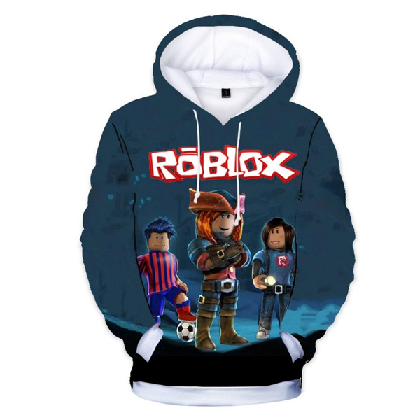 Fashion Children S Wear Roblox 3d Color Printing Hoodie Cool Digital Printing Hooded Coat Mama - roblox fur hood