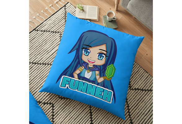 Blue Haired Manga Its Funneh Pillow Sofa Car Bed Sofa Pillow Case
