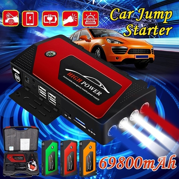 69800mAh Portable Car Jump Starter Pack Booster Battery Charger 4 USB Power Bank