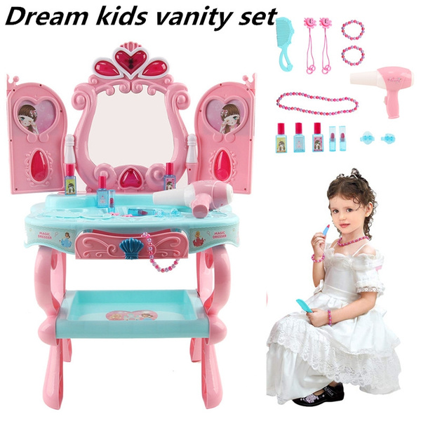 Fantasy Vanity Beauty Dresser Table W// Induction Function /& Makeup Accessories