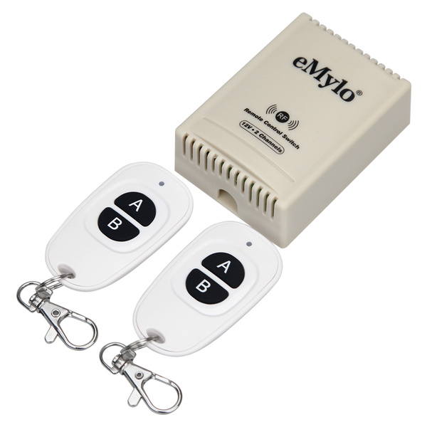 eMylo DC 6V 2x 1 Channel 433Mhz Smart Wireless Remote Control RF Light Switch