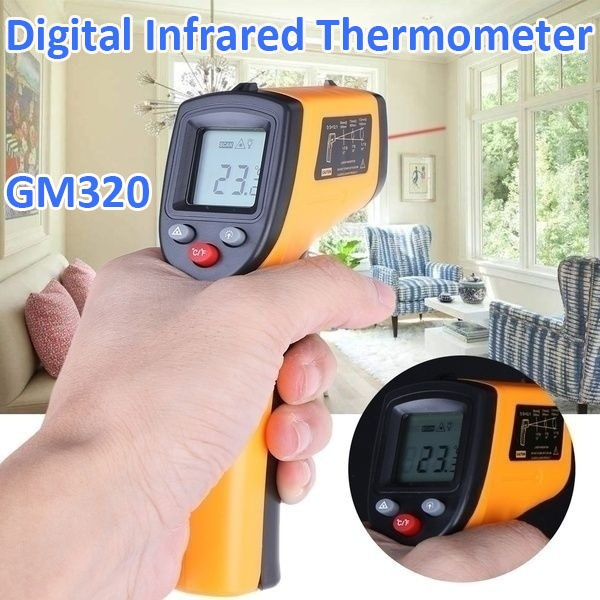 LCD IR Laser Infrared Digital Temperature Thermometer Gun-Pyrometers NON-Contact