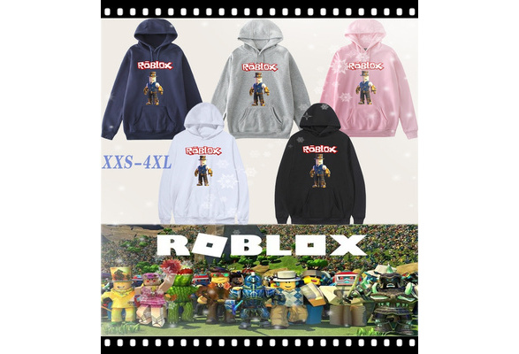 Roblox Letter Printed Cotton Sweatershir Winter Men And Women Long