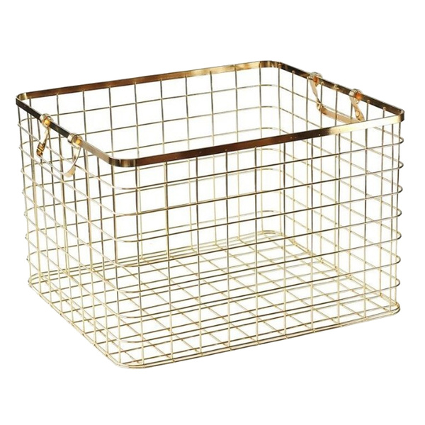 vintage wire laundry basket on wheels