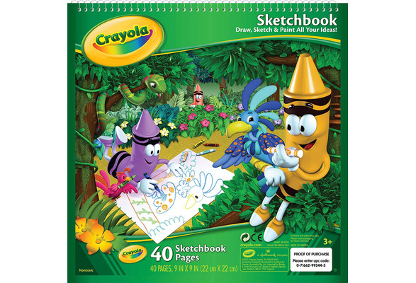 40 Sheets Coloring /& Drawing Supplies Crayola Sketchbook 9X9