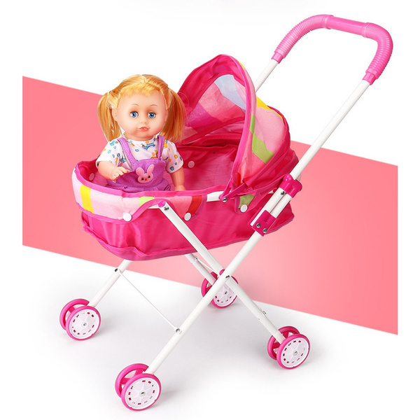 plastic baby doll stroller