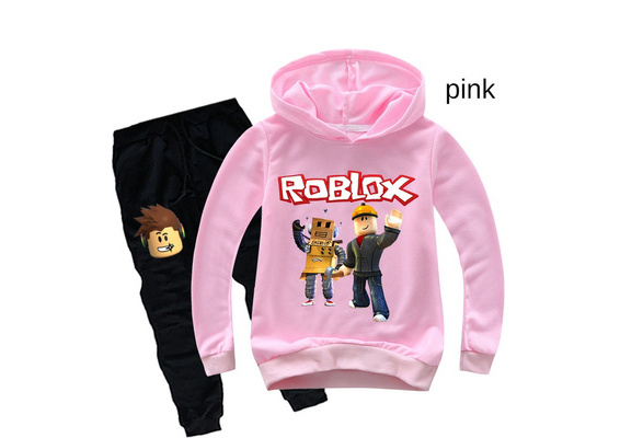 More Colors Kids Roblox Hoodie Set Include Pants New Suit Black Sweatpants Funny Pink Long Sleeve Pullovers For Teens Boys Or Girls Wish