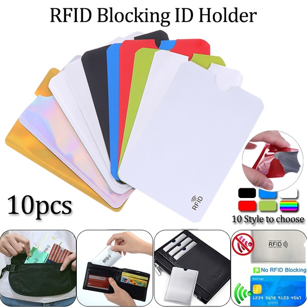 10Pcs Credit Card Protector Secure Sleeve Rfid Blocking Id Holder Foil Shield FE
