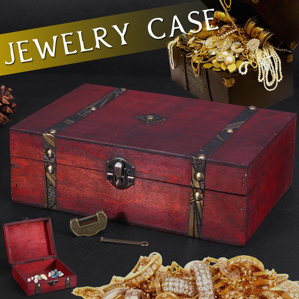 Jewellery box Keepsake box Retro Vintage WOODEN DISPLAY BOX Trinket box