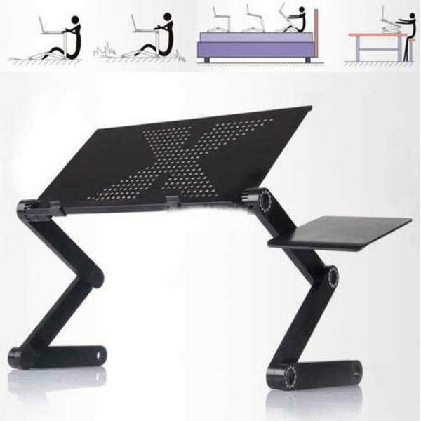 Durable Portable Foldable Notebook Laptop Desk Table Stand Bed Tray W//Cup Pad
