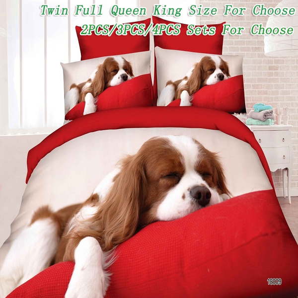 Queen King Size Bedclothes 3d Cute Dog, Nerdy Queen Size Bed Sheets