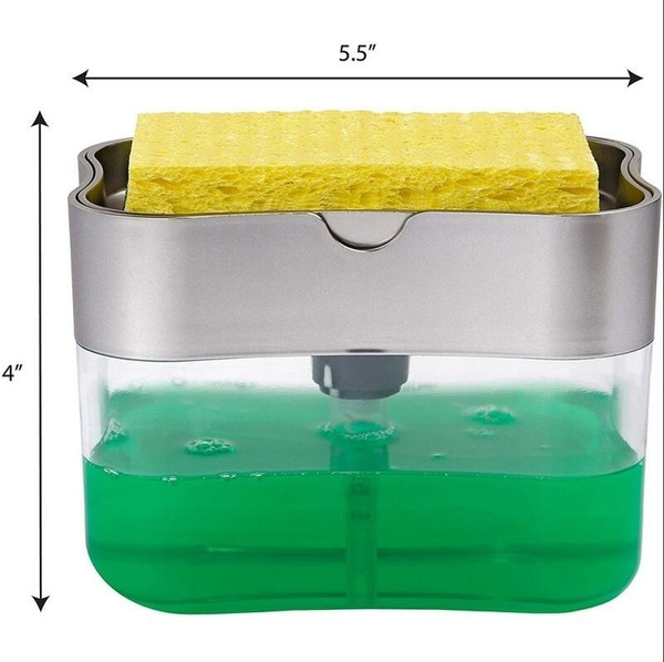 Sink Caddy Basket Kitchen Organiser Dish Cleaning Sponge Holder Soap Dispenser