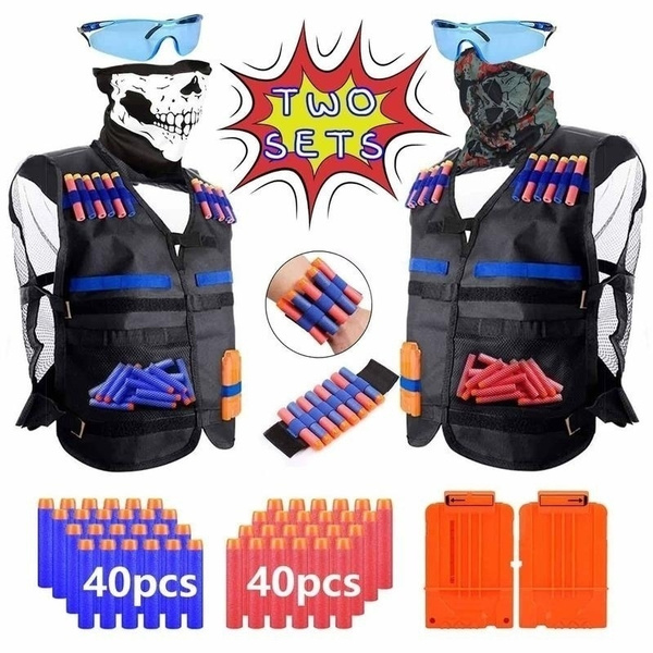 2020 Popular 2 Sets Kids Tactical Vest Kit For Nerf Guns N Strike