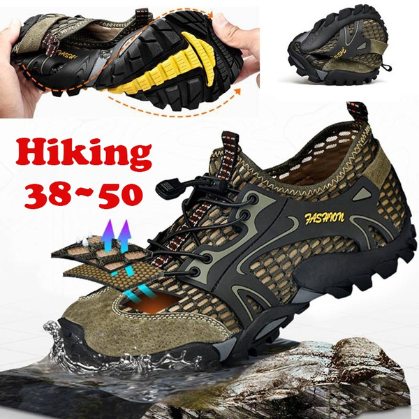 men's mesh quick dry breathable light outdoor hiking water shoes