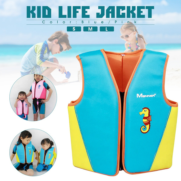 Kids Swim Float Vest Swimming Pool Aid Baby Age1-10 Life Jacket Inflatable Sail 