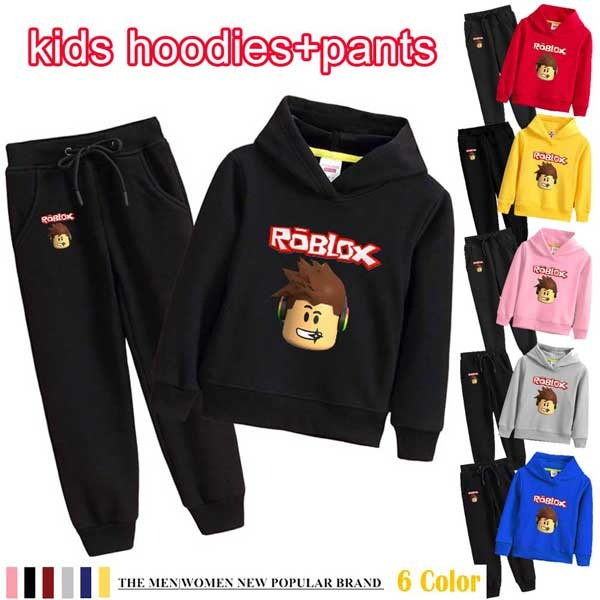 Boys Girls Roblox Kids Sweatshirt Hoodies Pants Spring Fall Casual