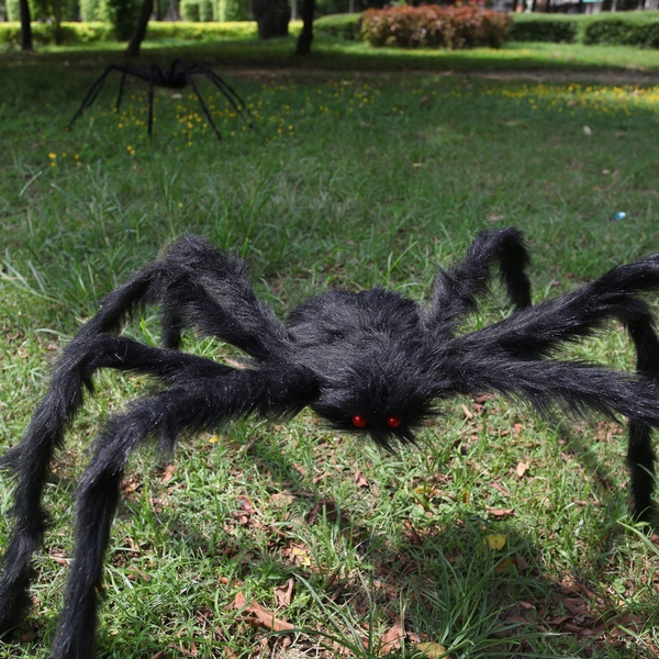 Spider Halloween Decoration Haunted House Prop Indoor Outdoor Black Giant 3 Size