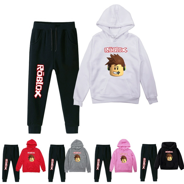 2020 New Arrival Children Roblox Hoodies And Pant 2pcs Boys Girls