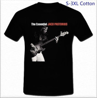 Jaco Pastorius T-Shirt Rock Jazz Bass Guitar Legend Fender Logo Homme Jersey 