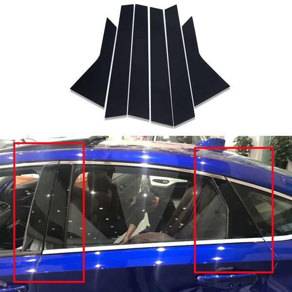 6Pcs Window Center B C Pillar Post Cover Trim Sticker For Honda Accord 2013-2017