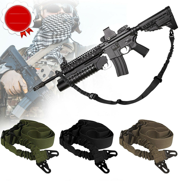 Tactical 2 Point Gun Sling Shoulder Strap Outdoor Rifle Sling With Metal Buckle