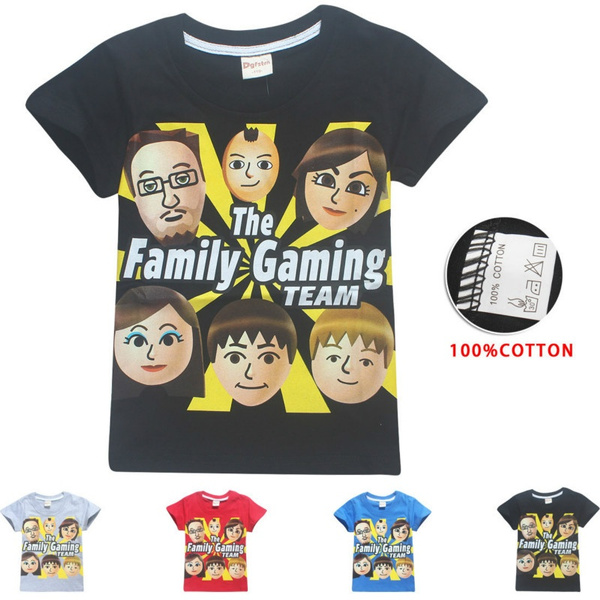 Children S Cotton T Shirt Roblox Fgteev The Family Game Printing