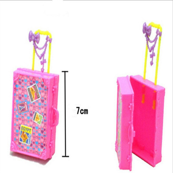 1pc Plastic 3d Cute Travel Suitcase Luggage Case Trunk For Barbie Doll House Gift Toys Doll House Furniture Children Kids Toy Wish,How To Make Paper Mache Paste With Glue And Water
