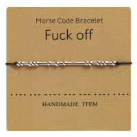 1pcs Morse Code Bracelet Fuck Off Friendship Bracelet Gift
